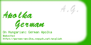 apolka german business card